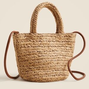 J. Crew Small Malta Hand Woven Straw Bag